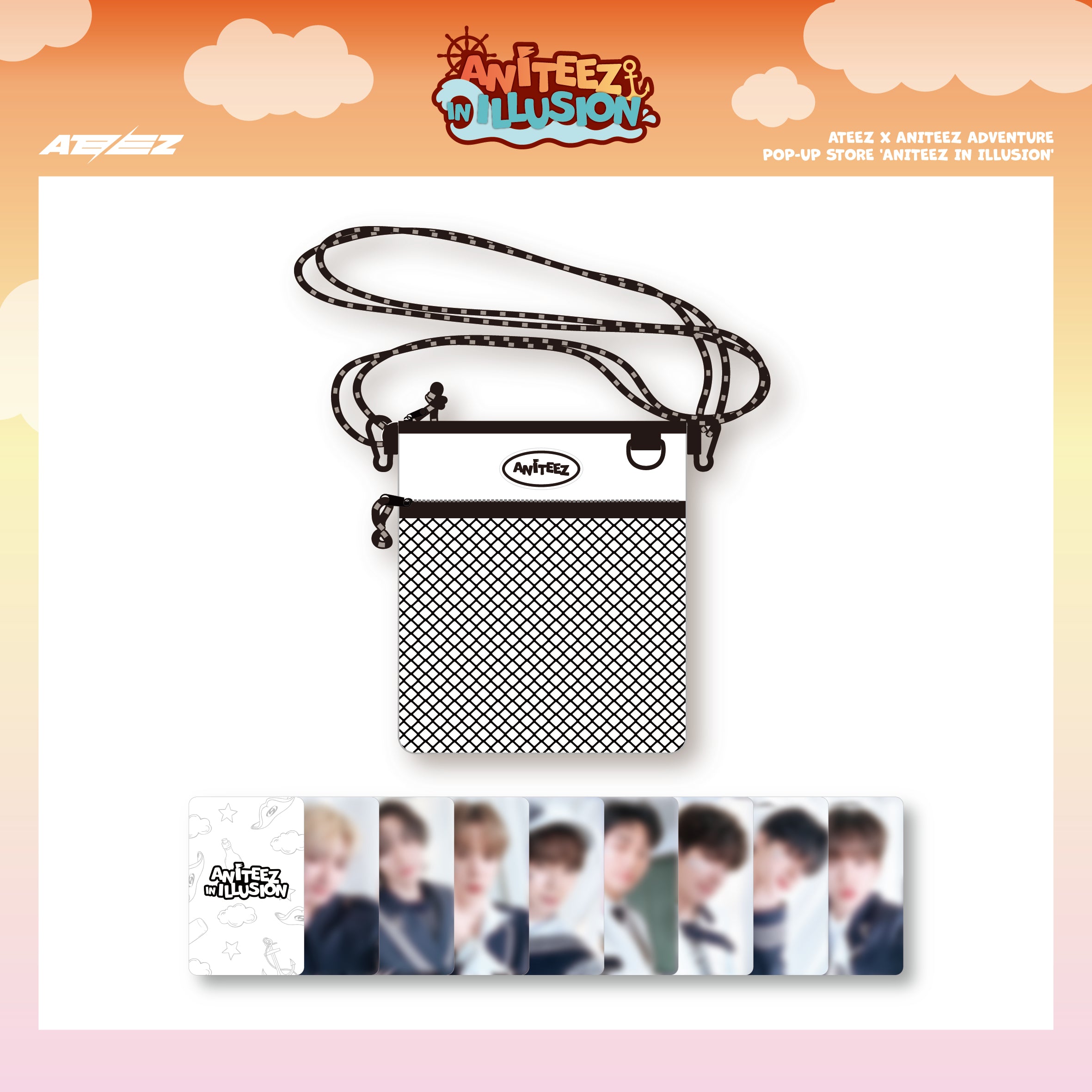 ATEEZ MINI CROSS BAG ANITEEZ IN ILLUSION ATEEZ X ANITEEZ ADVENTURE ateez-mini-cross-bag-aniteez-in-illusion-ateez-x-aniteez-adventure