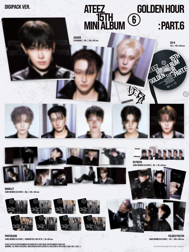 ATEEZ - [GOLDEN HOUR : Part.6] (DIGIPACK Ver.) + APPLEMUSIC POB