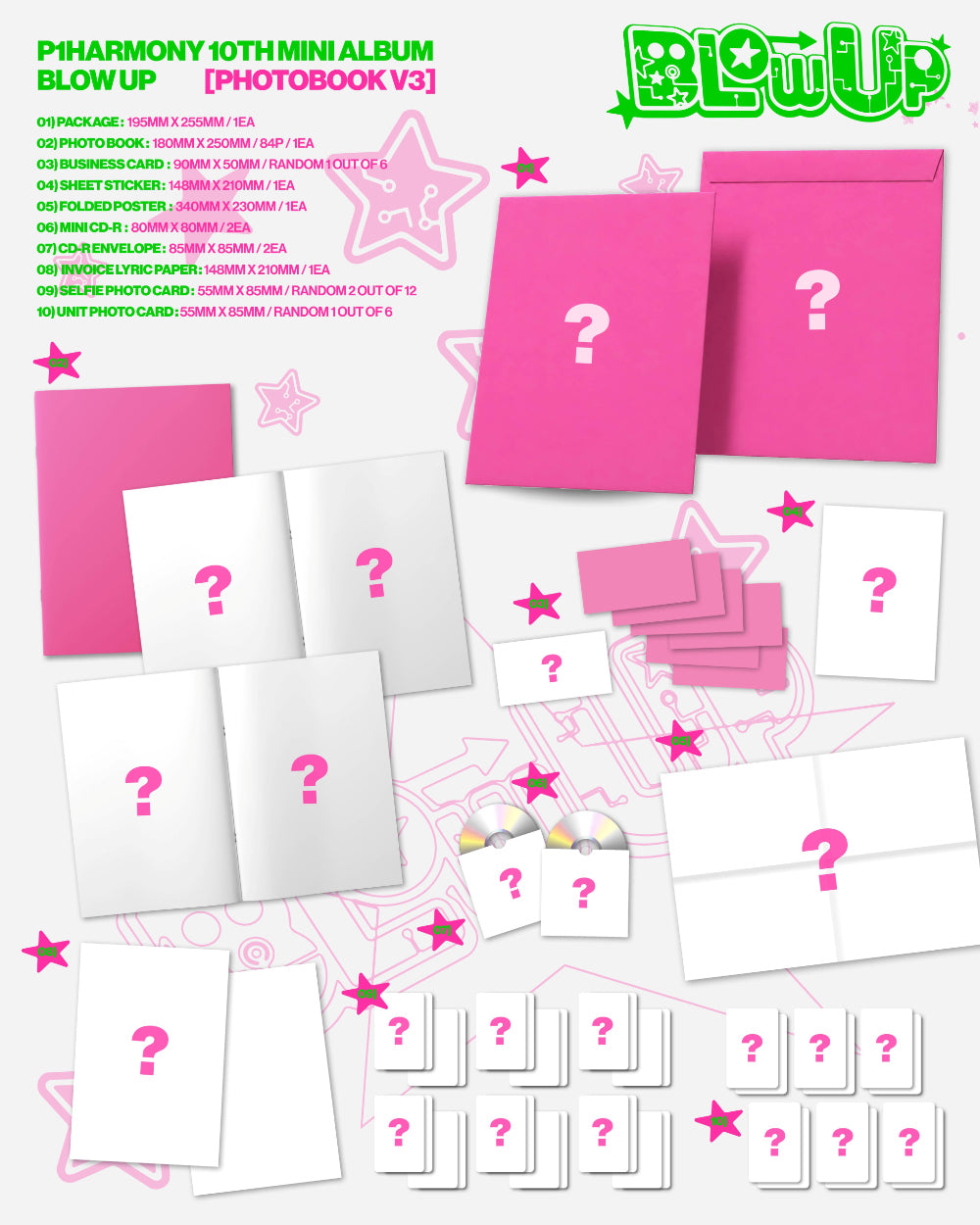 P1HARMONY - 10TH MINI ALBUM [BLOW UP] (PHOTOBOOK VER.) + FNC STORE POB - Details 3