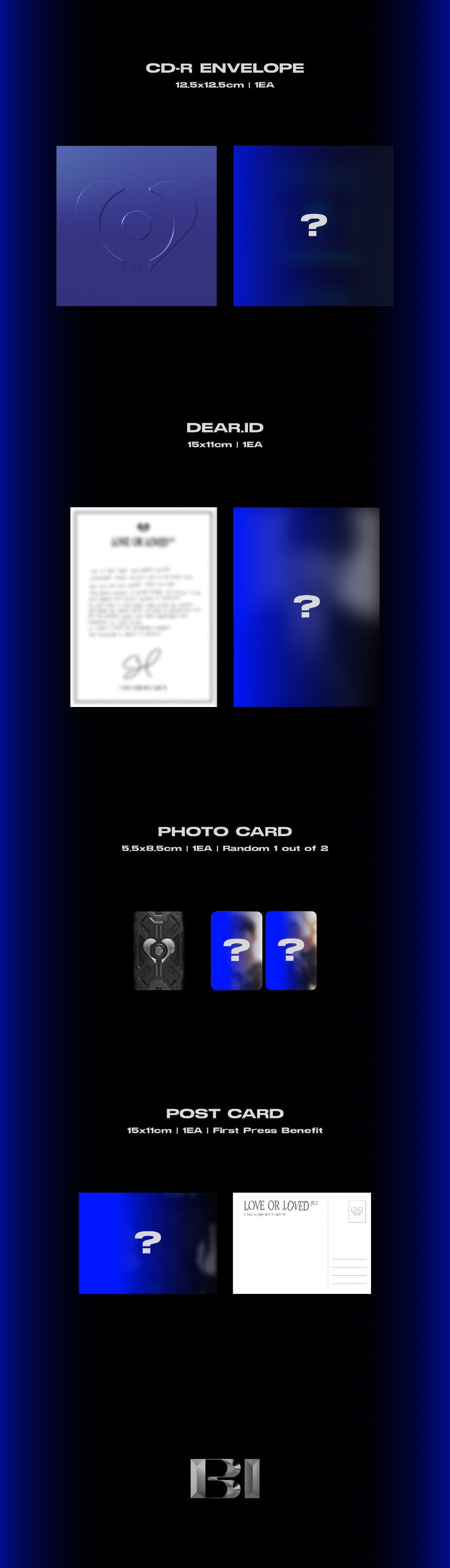 B.I - LOVE OR LOVED PART.2 (PHOTOBOOK & LETTER VER.)