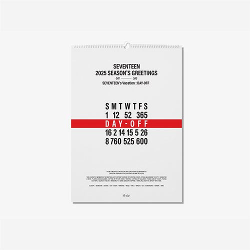 SEVENTEEN - 2025 WALL CALENDAR