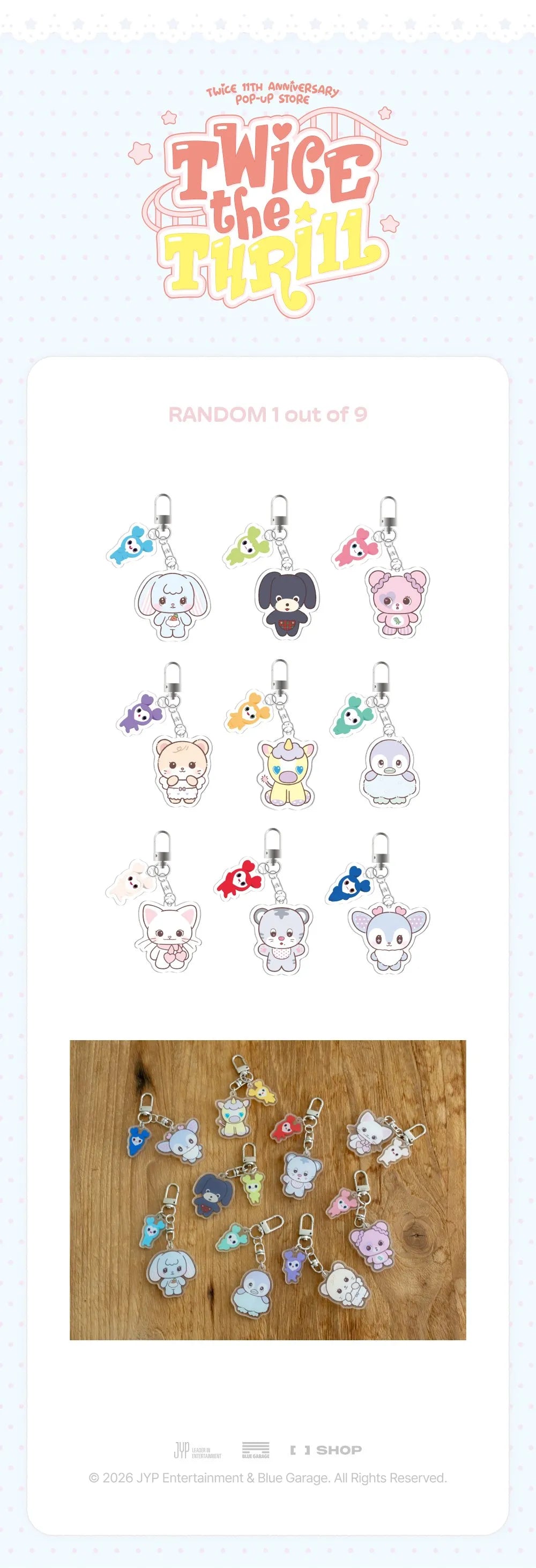 TWICE THE THRILL TDOONGZ SECRET ACRYLIC KEYRING – Produktdetails und Lieferumfang, Bild 1