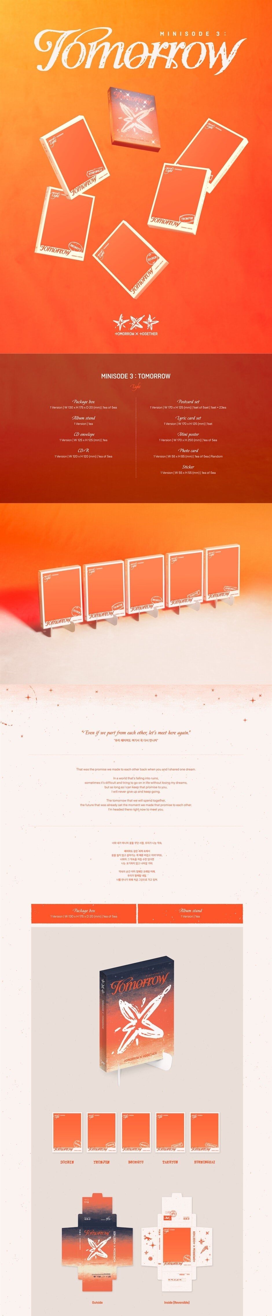 TOMORROW X TOGETHER (TXT) - MINISODE 3: TOMORROW (LIGHT VER.) [SET] +
