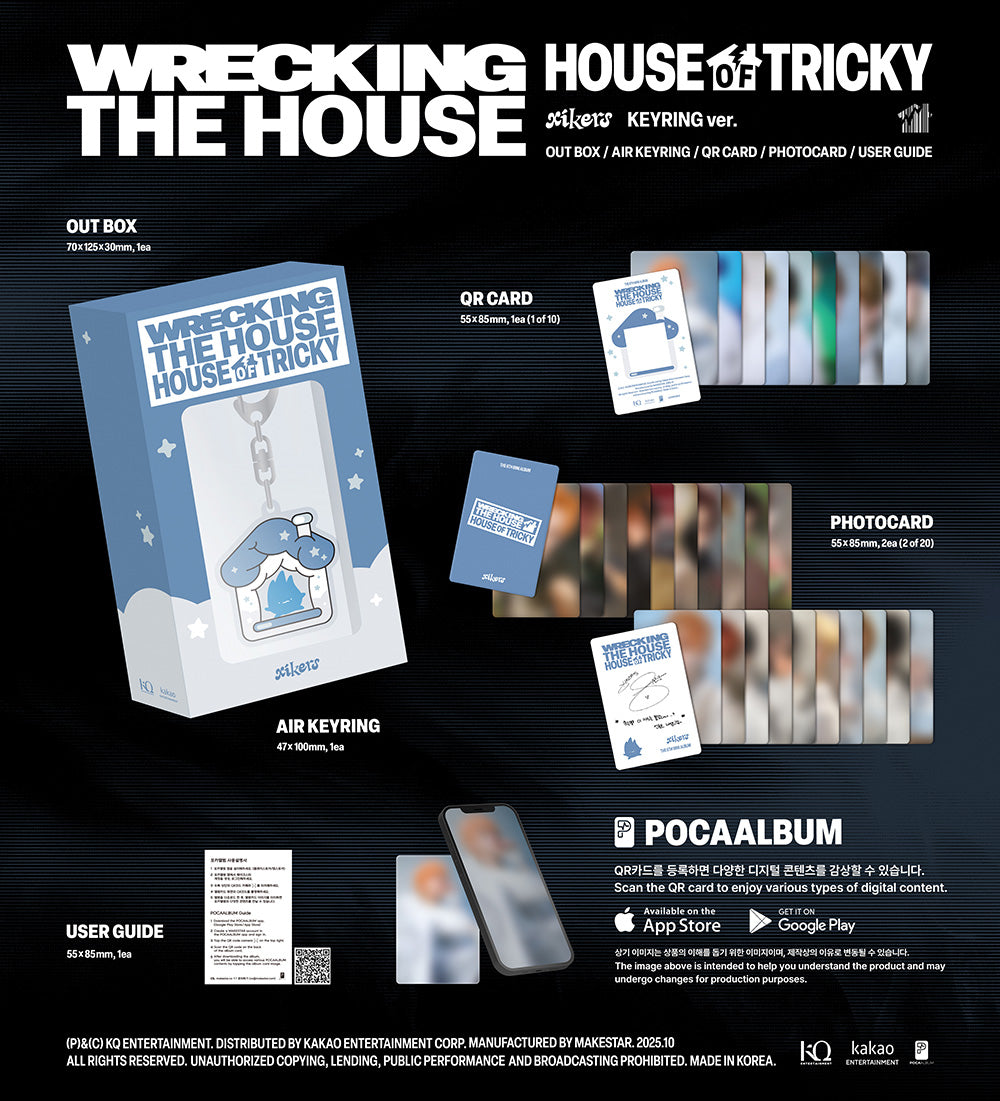 XIKERS - 6TH MINI ALBUM [HOUSE OF TRICKY : WRECKING THE HOUSE] (KEYRING VER.) (POCAALBUM)