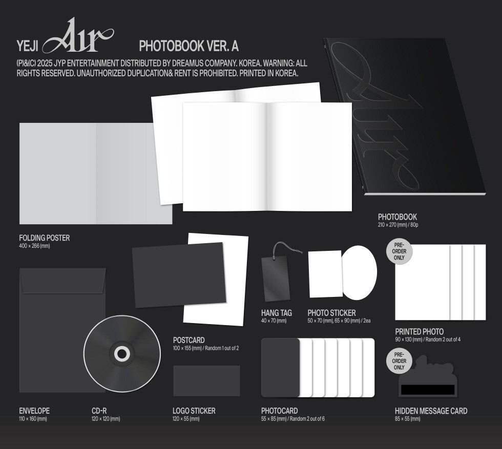 [PRE-ORDER] YEJI (ITZY) - AIR (PHOTOBOOK VER.) [1ST MINI ALBUM] + MAKESTAR POB PHOTOCARD