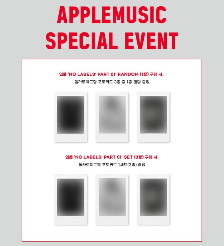 [PRE-ORDER] YEONJUN (TXT) - NO LABELS: PART 01 + APPLE MUSIC POB PHOTOCARD