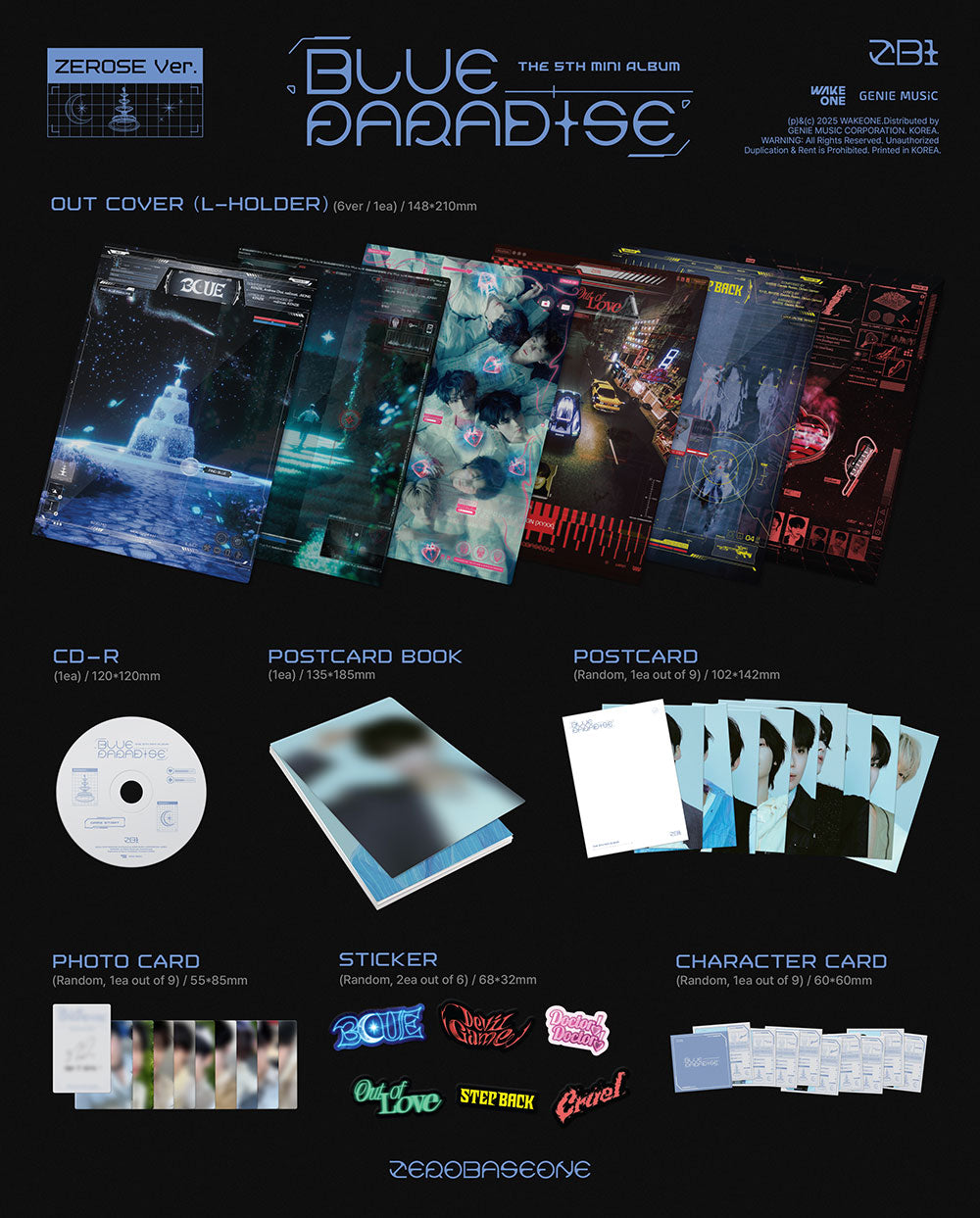 [PRE-ORDER] ZEROBASEONE - BLUE PARADISE (ZEROSE VER.) [5TH MINI ALBUM]