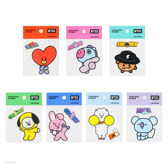 BT21 Clear Deco Stickers