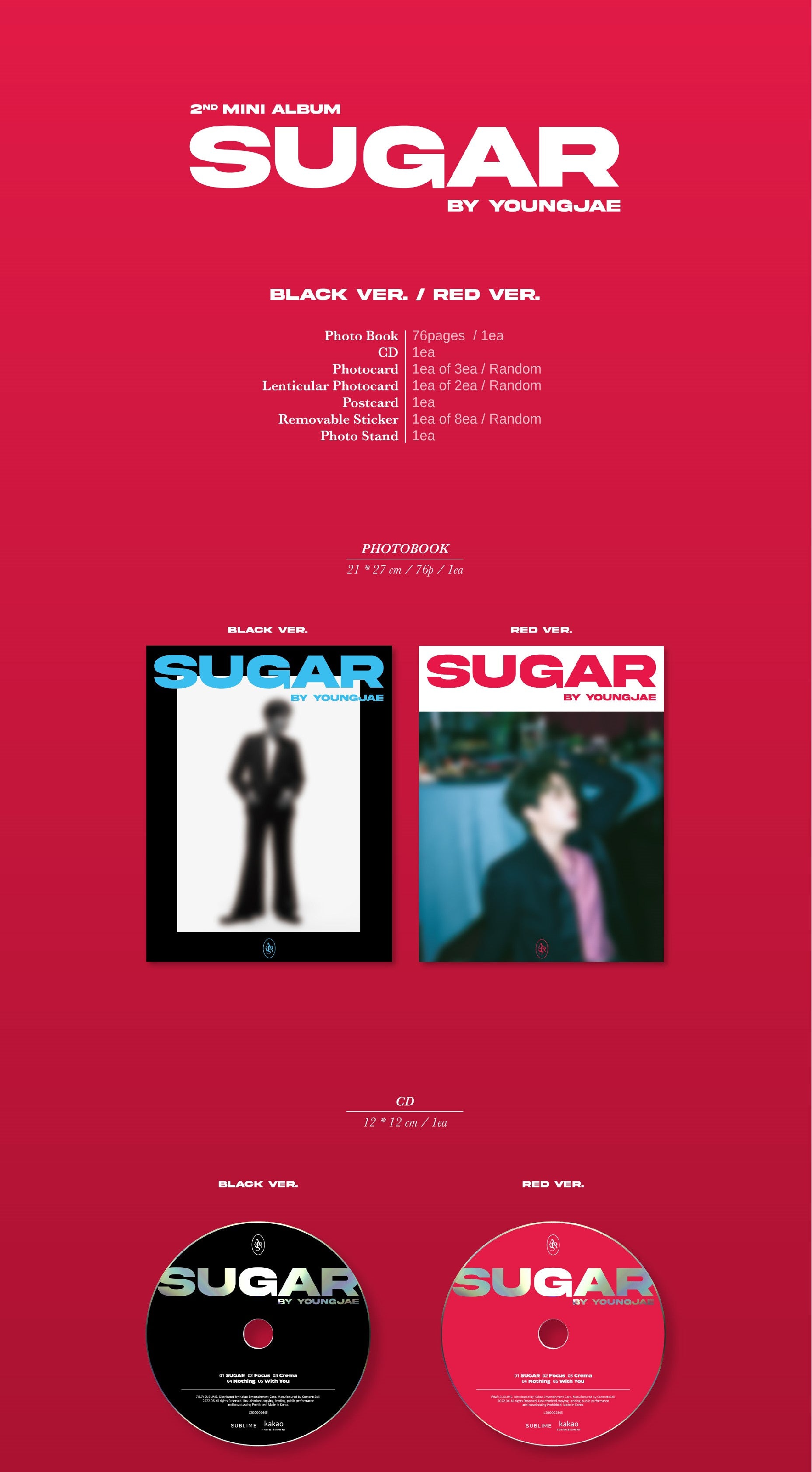 YOUNGJAE (GOT7) - SUGAR (2nd Mini Album)